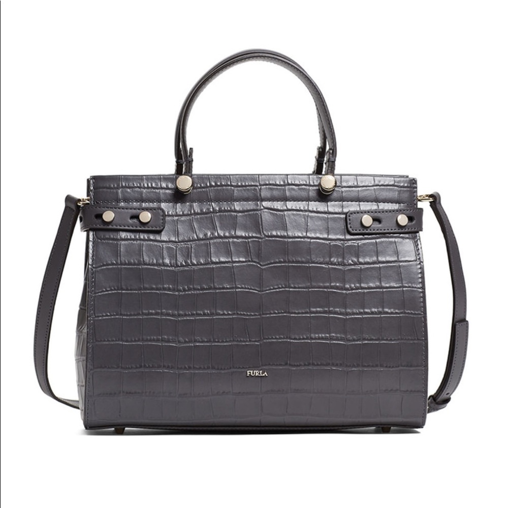 FURLA Asfalto Grey Lady Tote